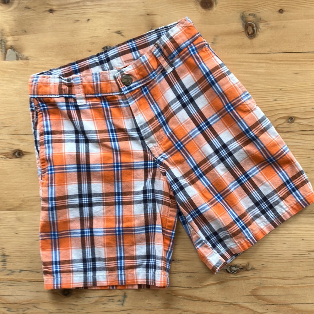 Nautica 100% Cotton Plaid Bermuda Shorts Size 3T Adj Waistband EUC